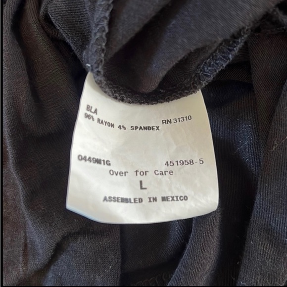 AB Studios size large stretchy black layered cover up wrap jacket. - Picture 8 of 9